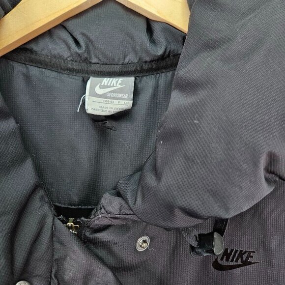 Nike Down Puffer Jacket Full Zip Parka Women's Size S Outdoor Hiking Black - Picture 6 of 11